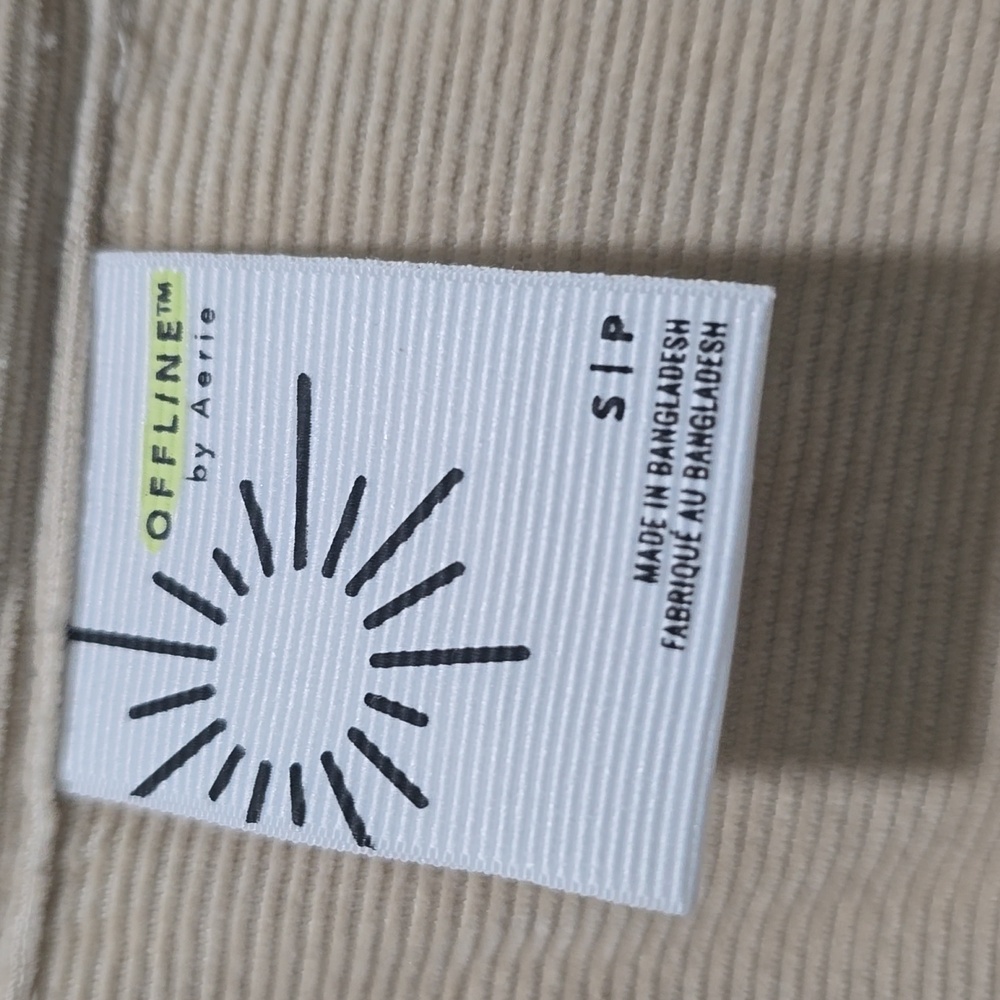 Aerie Light Tan Corduroy Half-zip Utility Jacket - Picture 3 of 4